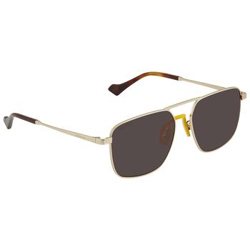 Gucci | Brown Square Mens Sunglasses GG0743S 002 57商品图片,3.6折