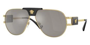 Versace | Versace Men's VE2252-10026G Fashion 63mm Gold Sunglasses 3.4折
