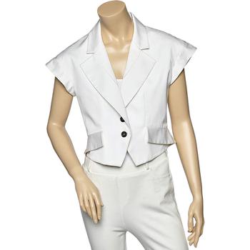 Celine水桶包, [二手商品] Celine | Celine Off-White Cotton Button Front Vest M商品图片 2.1折