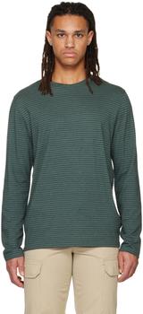 Vince | Green Stripe Long Sleeve T-Shirt商品图片,