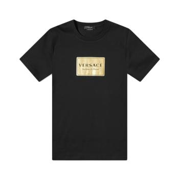 男士休闲范思哲t恤, Versace | VERSACE 黑色男士T恤 A87387-A228806-A1008商品图片 满$100享9.5折, 满折
