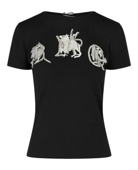 Alexander McQueen | Embellished AMQ and Dragon T-shirt商品图片,2.2折×额外9折, 额外九折