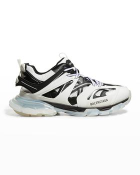 推荐Men's Track Clear-Sole Caged Trainer Sneakers商品