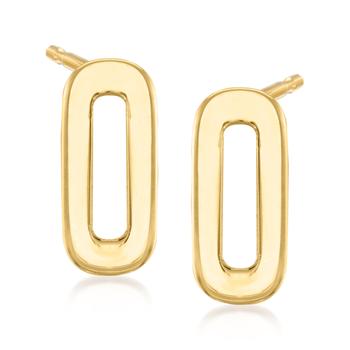 商品Ross-Simons Italian 14kt Yellow Gold Paper Clip Link Earrings图片