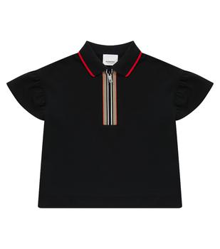 Burberry | Icon Stripe棉质珠地布Polo衫商品图片,