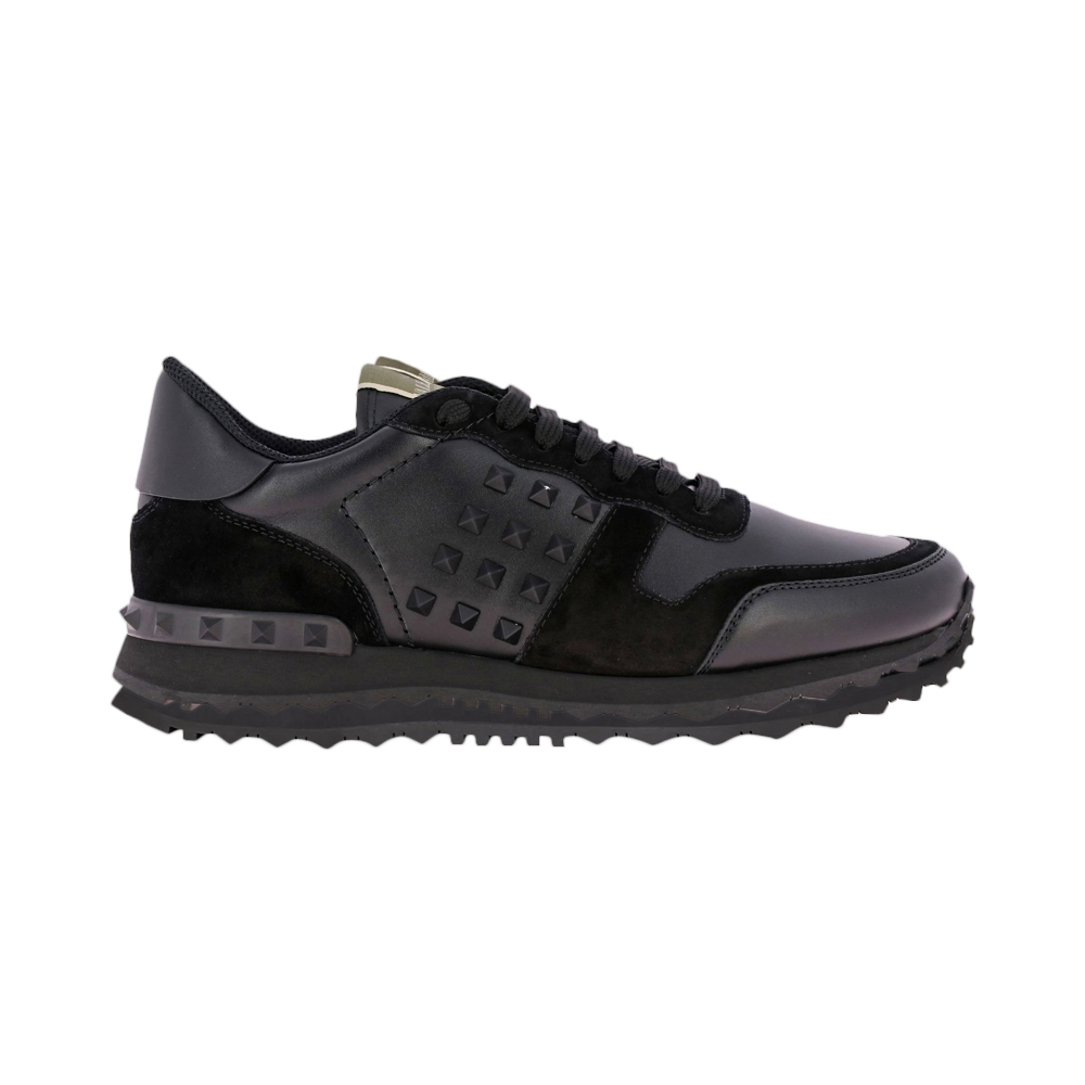 推荐VALENTINO 男士黑色皮革系带休闲运动鞋 TY2S0748-VRJ-N01商品
