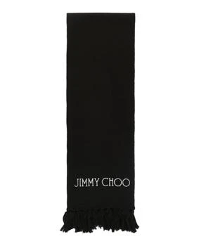 Jimmy Choo | Wool Logo Printed Scarf 3.8折×额外9折, 独家减免邮费, 额外九折