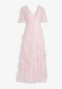 Needle & Thread | Spiral Sequin Embellished V-neck Gown,商家Thahab,价格¥6671