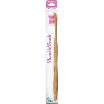 Soft bamboo toothbrush in pink