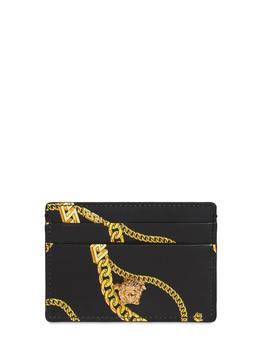范思哲男包, Versace | Chain Print Leather Card Holder商品图片 4.9折