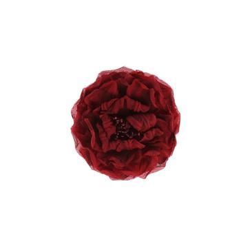 商品Red Silk Flower Brooch图片
