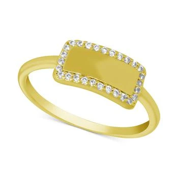 Essentials | Crystal Bar Ring in Gold-Plate 2.5折