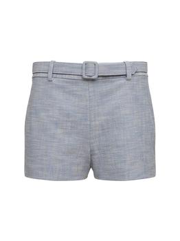 PRABAL GURUNG, PRABAL GURUNG | Belted Light Cotton Blend Tweed Shorts商品图片 额外8.5折, 额外八五折