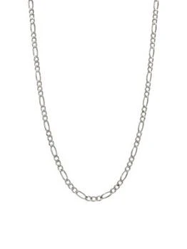 推荐Build Your Own Collection 14K White Gold Figaro Chain Necklace商品