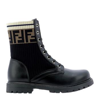 Fendi | Fendi Kids 童装 老花字母马丁靴  成人可穿  JMR329 A8CU F17SD商品图片,独家减免邮费