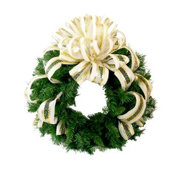 商品Creative Displays 26" Holiday Evergreen Wreath with Decorative Bow图片