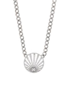商品Sheryl Lowe | Sunrise Sterling Silver & 1.75 TCW Diamond Pendant Necklace,商家Saks Fifth Avenue,价格¥19632图片