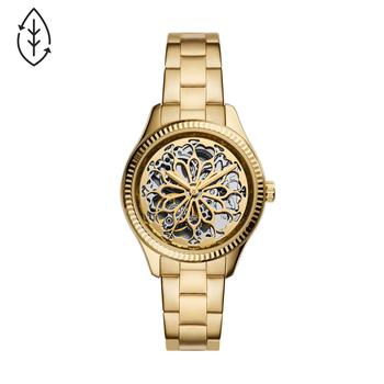 推荐Fossil Women's Rye Automatic, Gold-Tone Alloy Watch商品