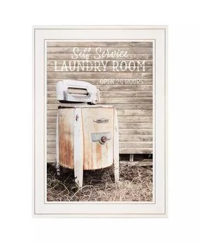 Trendy Décor 4U | Laundry Room by Lori Deiter, Ready to hang Framed Print, White Frame, 15" x 21",商家Macy's,价格¥726