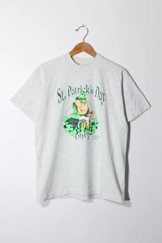 推荐Vintage 1994 St Patricks Day Puff Print T-shirt商品