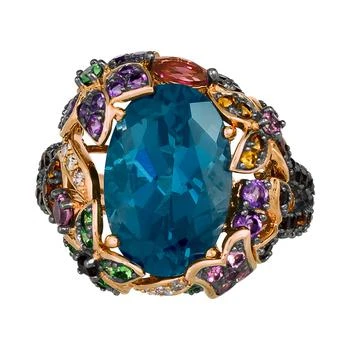 Le Vian | Multi-Gemstone (7-3/4 ct. t.w.) & Nude Diamond (1/10 ct. t.w.) Statement Ring in 14k Rose Gold,商家Macy's,价格¥43773