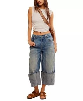 Free People | Women's Olsen High-Rise Cotton Cuffed Barrel Jeans,商家Macy's,价格¥983