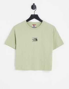 The North Face | The North Face Dome at Center cropped t-shirt in khaki Exclusive at ASOS商品图片,