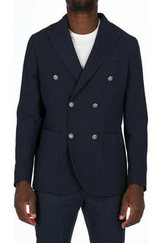 推荐Twenty-One Men's Jacket Blue double-breasted jacket with two side pockets商品