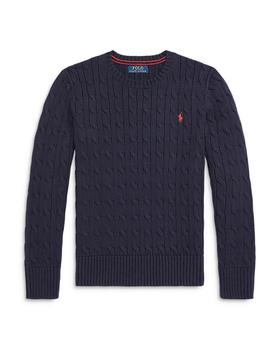 Boys' Cable Knit Cotton Sweater - Little Kid, Big Kid