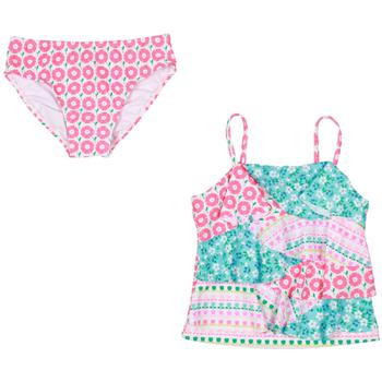 商品Tommy Bahama Girls Ruffled 2 Piece Set Tankini Swimsuit图片