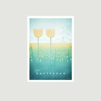 Travel Poster co | A2 Amsterdam Travel Poster Yellow TRAVEL POSTER CO,商家L'Exception,价格¥192