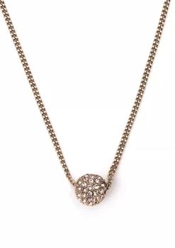 Gold Tone Silk 16"+3" extender Fireball Pendant Necklace product img