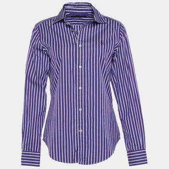 ralph lauren purple label, [二手商品] Ralph Lauren | Ralph Lauren Purple Striped Cotton Long Sleeve Shirt M商品图片 6.4折