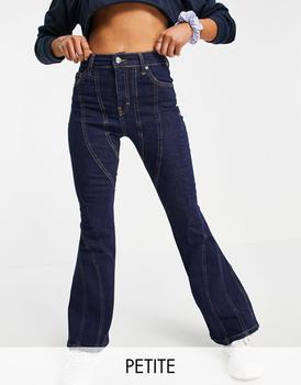 冬装topshop jamie, Topshop | Topshop Petite indigo curve flared Jamie jeans商品图片 7.5折