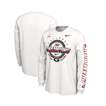 NIKE | Men's White Georgia Bulldogs College Football Playoff 2021 National Champions Expression Long Sleeve T-shirt商品图片,