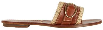 VANESSA BRUNO多少钱, VANESSA BRUNO | Vanessa Bruno Slippers Leather Brown 1EVF28-V31022 124商品图片 7折