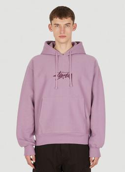 STUSSY | Logo Embroidery Hooded Sweatshirt in Purple商品图片,