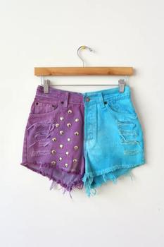 Levi's | Vintage Levi's 501 Purple and Blue Festival Shorts商品图片,