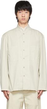 美国lamaire, Lemaire | Beige Gabardine Shirt商品图片 3.2折