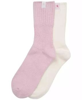 Calvin Klein | Women's 2-Pack Fluffy Crew Socks Set,商家Macy's,价格¥74