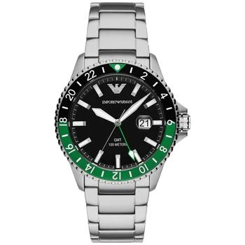 Emporio Armani | Men's GMT Dual Time Stainless Steel Bracelet Watch 42mm 独家减免邮费