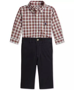 Ralph Lauren | Baby Boys Plaid Shirt & Pants, 2 Piece Set,商家Macy's,价格¥386