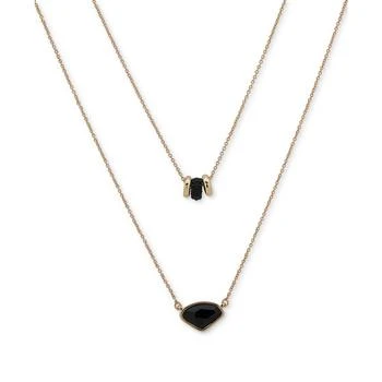 DKNY | Gold-Tone Crystal Layered Pendant Necklace, 16" + 3" extender,商家Macy's,价格¥357