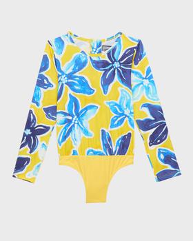 商品Vilebrequin | Girl's Macro Raiat-Print Rash Guard, Size 8-14,商家Neiman Marcus,价格¥1505图片
