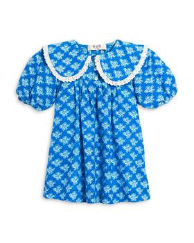 Sea | Girls' Annika Puff Sleeve Cotton Dress - Little Kid, Big Kid商品图片,6折×额外6折, 额外六折