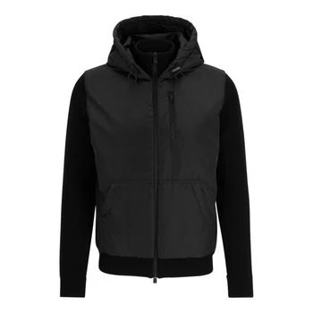 推荐Zip-up knitted jacket with mixed structures商品