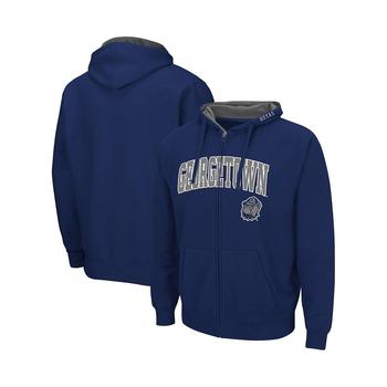 Colosseum | Men's Navy Georgetown Hoyas Arch & Logo 3.0 Full-Zip Hoodie商品图片,7.5折
