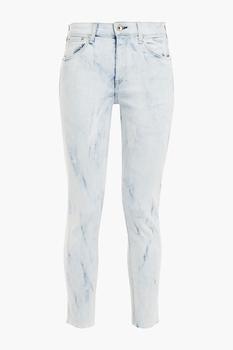 Rag & Bone | Cate cropped bleached mid-rise skinny jeans商品图片,3折