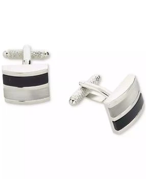 Perry Ellis | Men's Black Stripe Cufflinks,商家Macy's,价格¥183