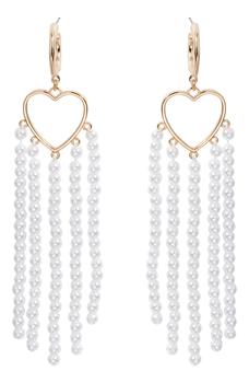 商品8 Other Reasons | Faux Pearl Curtain Heart Earrings,商家Nordstrom Rack,价格¥70图片